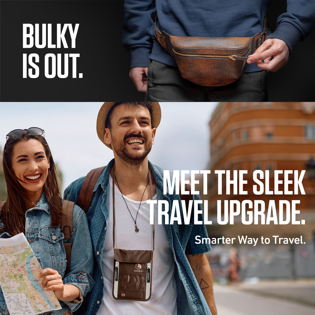 Venture4th RFID Neck Pouch Travel Passport Holder – VENTURE 4TH