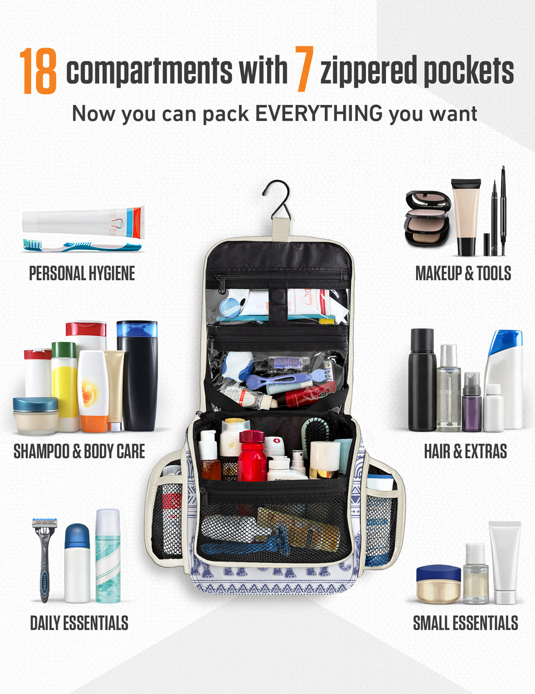Hanging Travel Toiletry Bag – VENTURE 4TH