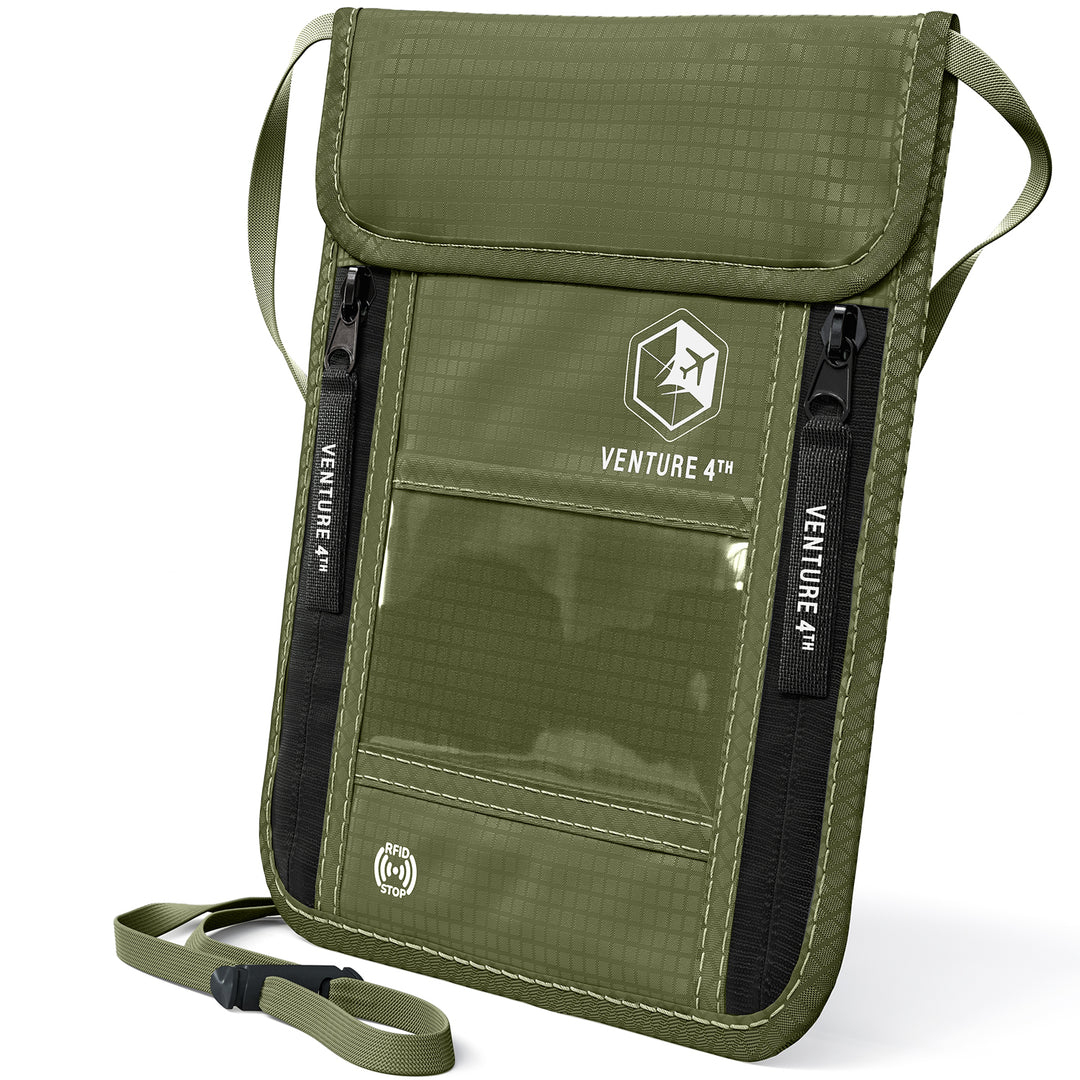 Venture4th RFID Neck Pouch Travel Passport Holder – VENTURE 4TH