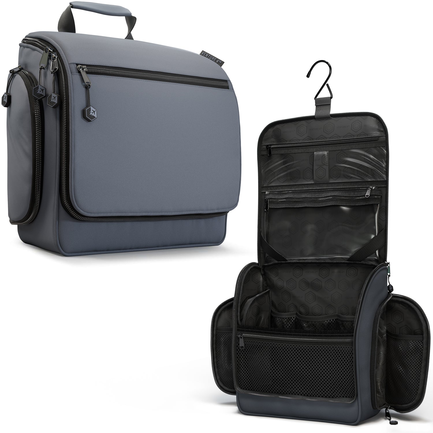 Venture 4 Th Hanging Travel Toiletry Bag for Women & Men Travel Organizer with Expandable Compartments & Removable Cle