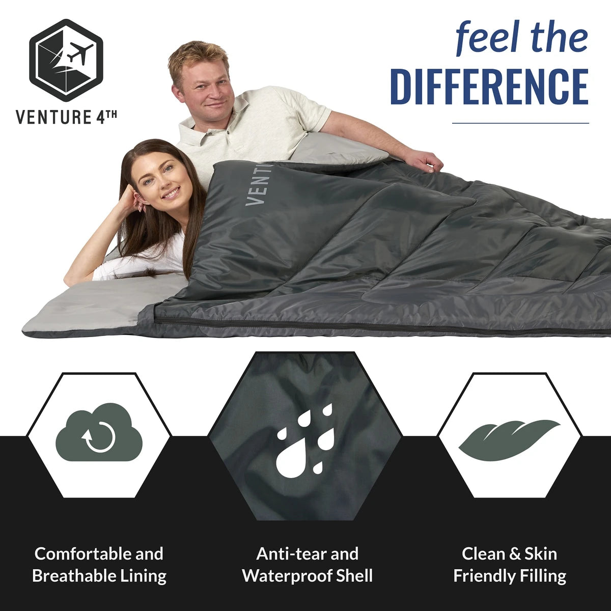 Comfortable breathable lining, anti-tear waterproof shell, skin-friendly filling