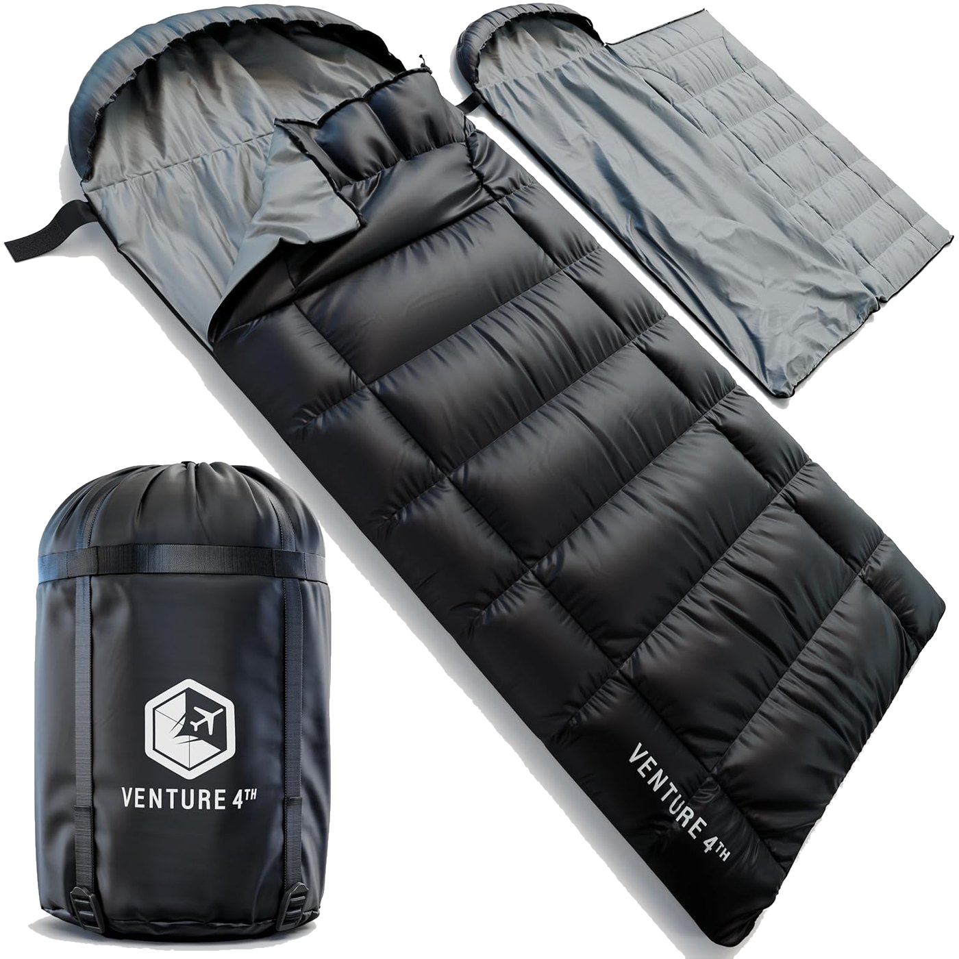 VENTURE 4TH XXL sleeping bag, extra large 3-season bag for big and tall campers