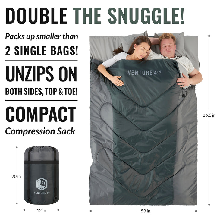 Double Sleeping Bag – VENTURE 4TH - Main Image